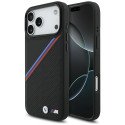 BMW pouzdro M Tricolor Metal Logo MagSafe pro iPhone 17 Pro Max – černé
