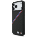 BMW pouzdro M Tricolor Metal Logo MagSafe pro iPhone 17 Pro Max – černé