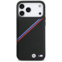 BMW pouzdro M Tricolor Metal Logo MagSafe pro iPhone 17 Pro Max – černé