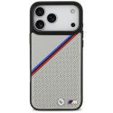 BMW pouzdro M Tricolor Metal Logo MagSafe pro iPhone 17 Pro Max – šedé