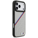 BMW pouzdro M Tricolor Metal Logo MagSafe pro iPhone 17 Pro Max – šedé