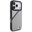 BMW pouzdro M Tricolor Metal Logo MagSafe pro iPhone 17 Pro – šedé