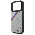 BMW pouzdro M Tricolor Metal Logo MagSafe pro iPhone 17 Pro – šedé