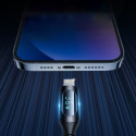Wozinsky WUCLC2 Lightning - USB-C 36W 480Mb/s cable 2m with display - black