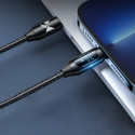 Kabel Wozinsky WUCLC2 Lightning - USB-C 36W 480Mb/s 2 m s displejem - černý