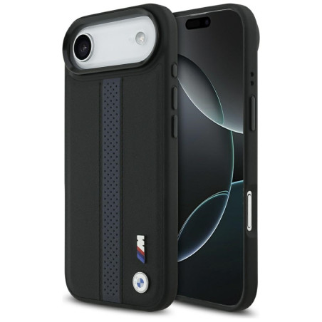 BMW pouzdro M Perforated Stripe Logo MagSafe pro iPhone 17 Air – modré
