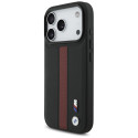 BMW pouzdro M Perforated Stripe Logo MagSafe pro iPhone 17 Pro – červené