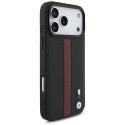 BMW kožené pouzdro M Perforated Stripe Logo MagSafe pro iPhone 17 Pro Max – červené