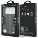 BMW kožené pouzdro M Perforated Stripe Logo MagSafe pro iPhone 17 Pro Max – červené