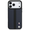 BMW pouzdro M Perforated Stripe Logo MagSafe pro iPhone 17 Pro Max – tmavě modré