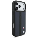 BMW pouzdro M Perforated Stripe Logo MagSafe pro iPhone 17 Pro Max – tmavě modré