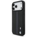 BMW pouzdro M Perforated Stripe Logo MagSafe pro iPhone 17 Pro Max – modré