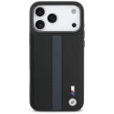 BMW pouzdro M Perforated Stripe Logo MagSafe pro iPhone 17 Pro Max – modré