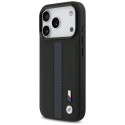 BMW pouzdro M Perforated Stripe Logo MagSafe pro iPhone 17 Pro – modré