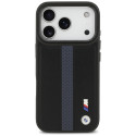 BMW pouzdro M Perforated Stripe Logo MagSafe pro iPhone 17 Pro – modré