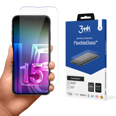 Ochranné sklo 3mk FlexibleGlass™ pro iPhone 15 Plus