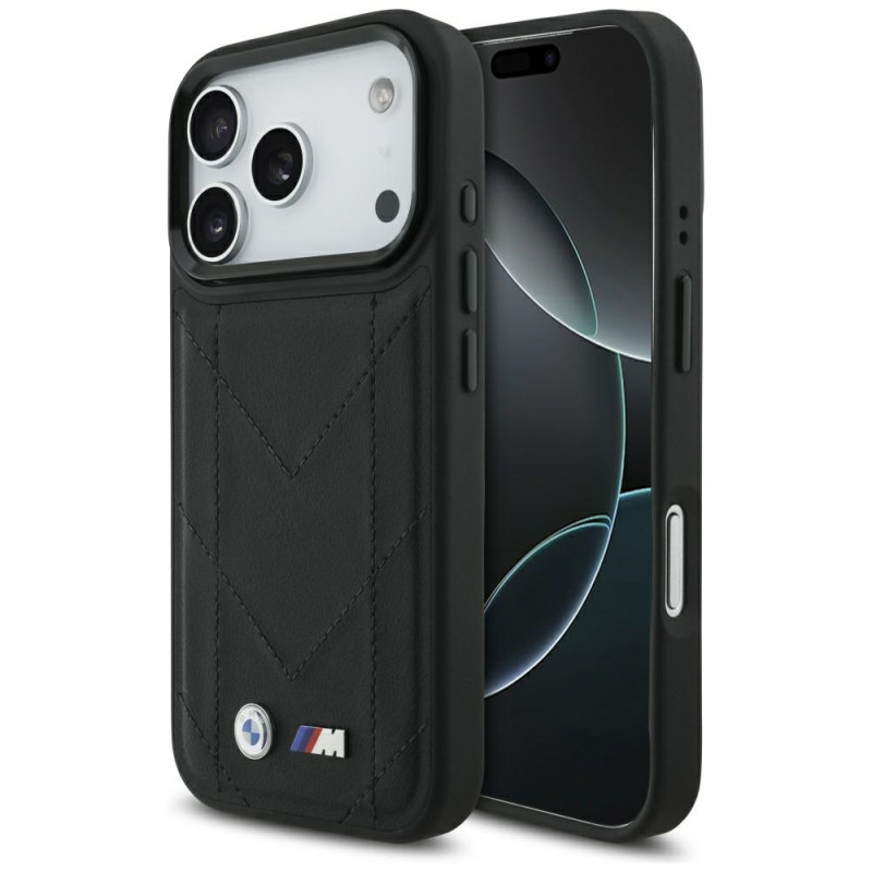 BMW pouzdro M Quilted Logo MagSafe pro iPhone 17 Pro – černé