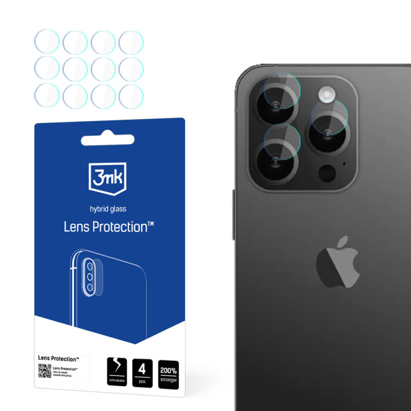Ochranné sklo 3mk PROTECTION pro iPhone 15 Pro Max - ochrana čoček (lens protection)