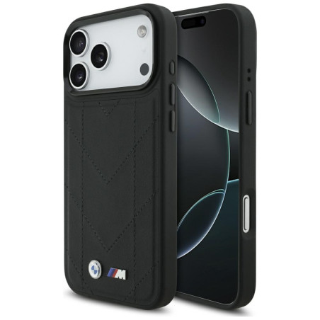 BMW pouzdro M Quilted Logo MagSafe pro iPhone 17 Pro Max – černé