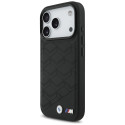 BMW kožené pouzdro M Shape Logo MagSafe pro iPhone 17 Pro – černé