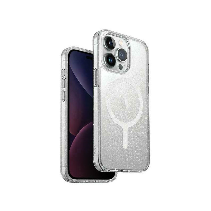 Kryt UNIQ Xtreme Magclick pro iPhone 15 Pro Max - transparentní stříbrná