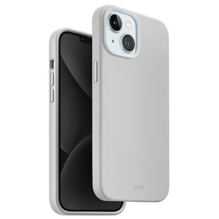 Kryt UNIQ LINO HUE Magclick pro iPhone 15 - světle šedá