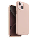 Pouzdro UNIQ Lino HUE Magclick pro iPhone 15 - růžové