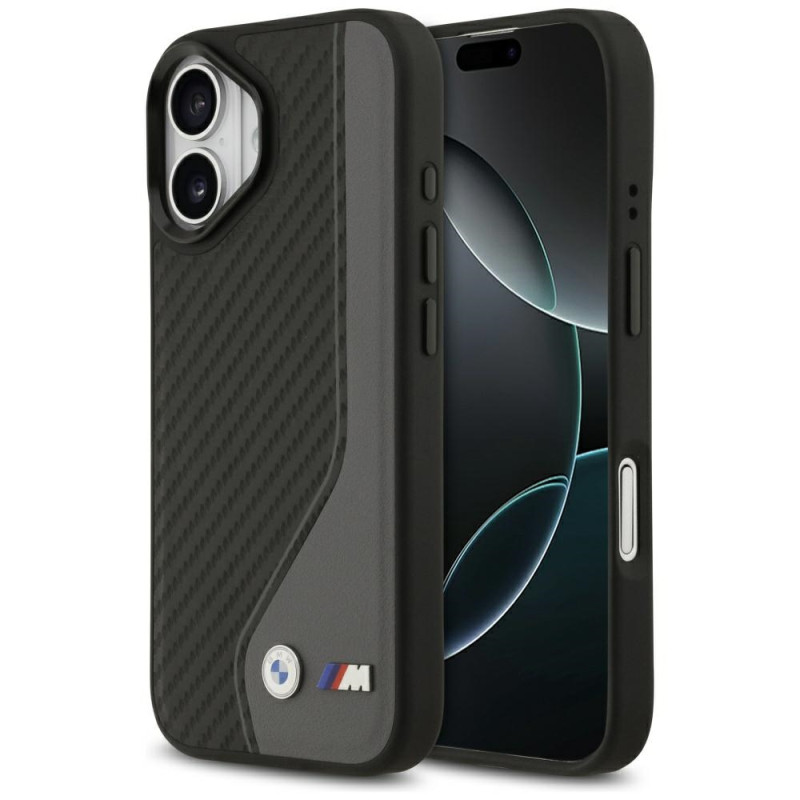 BMW M Carbon Logo MagSafe kryt pro iPhone 17 – černo-šedý