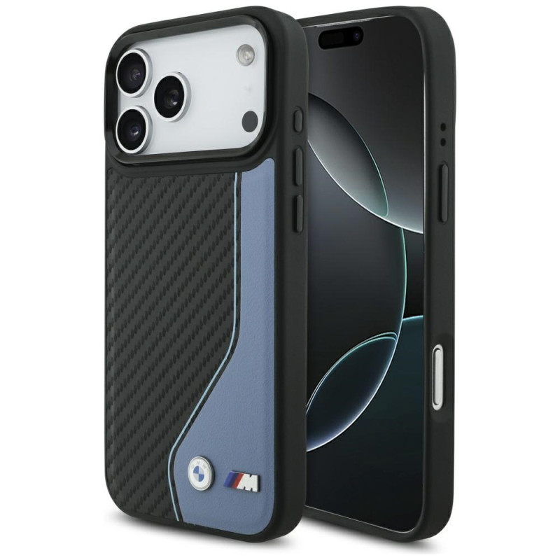 BMW pouzdro M Carbon Logo MagSafe pro iPhone 17 Pro Max – modré