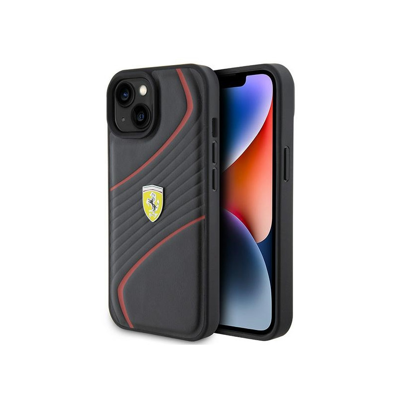 Kryt Ferrari FEHCP15SPTWK pro iPhone 15 - černý/černý