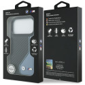 BMW kožené pouzdro M Carbon Logo MagSafe pro iPhone 17 Pro – modré