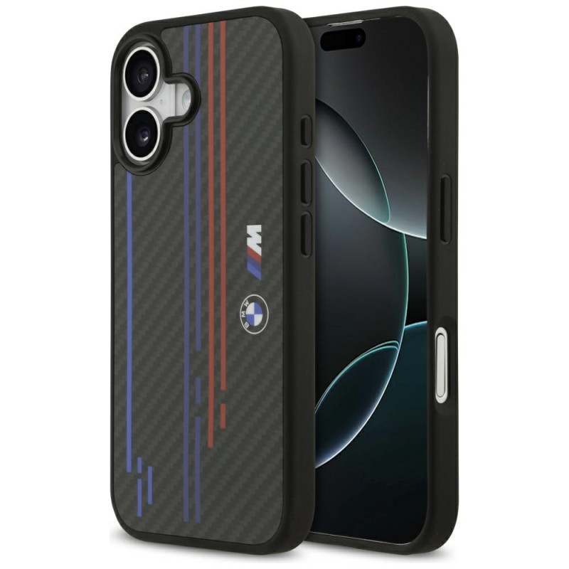 BMW pouzdro M Kevlar Lines & Logo MagSafe pro iPhone 17 – černé