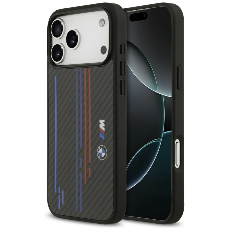 BMW MagSafe pouzdro M Kevlar Lines & Logo pro iPhone 17 Pro Max – černé