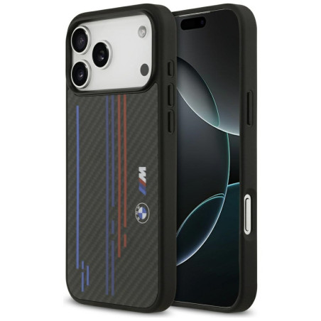 BMW MagSafe pouzdro M Kevlar Lines & Logo pro iPhone 17 Pro Max – černé