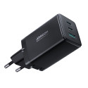 Joyroom GaN 65W rychlá nabíječka USB-A, 2x USB-C černá + USB-C - USB-C 100W kabel 1,2 m (TCG01)