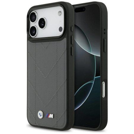 BMW pouzdro M Quilted Logo MagSafe pro iPhone 17 Pro Max – grafitové