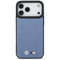 BMW pouzdro M Quilted Logo MagSafe pro iPhone 17 Pro Max – modré
