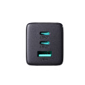 Joyroom GaN 65W rychlá nabíječka USB-A, 2x USB-C černá + USB-C - USB-C 100W kabel 1,2 m (TCG01)