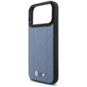 BMW pouzdro M Quilted Logo MagSafe pro iPhone 17 Pro Max – modré