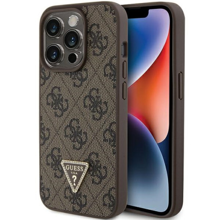 Kryt GUESS GUHCP15LP4TDPW pro iPhone 15 Pro - hnědá