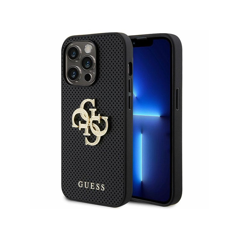 Kryt Guess 4G GLITTER pro iPhone 15 Pro - černý