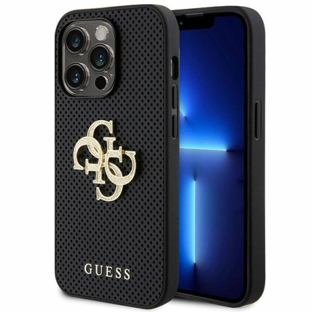 Kryt Guess 4G Glitter pro iPhone 15 Pro – černý