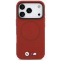 BMW M FW Metal Logo kovové pouzdro MagSafe na iPhone 17 Pro - červené
