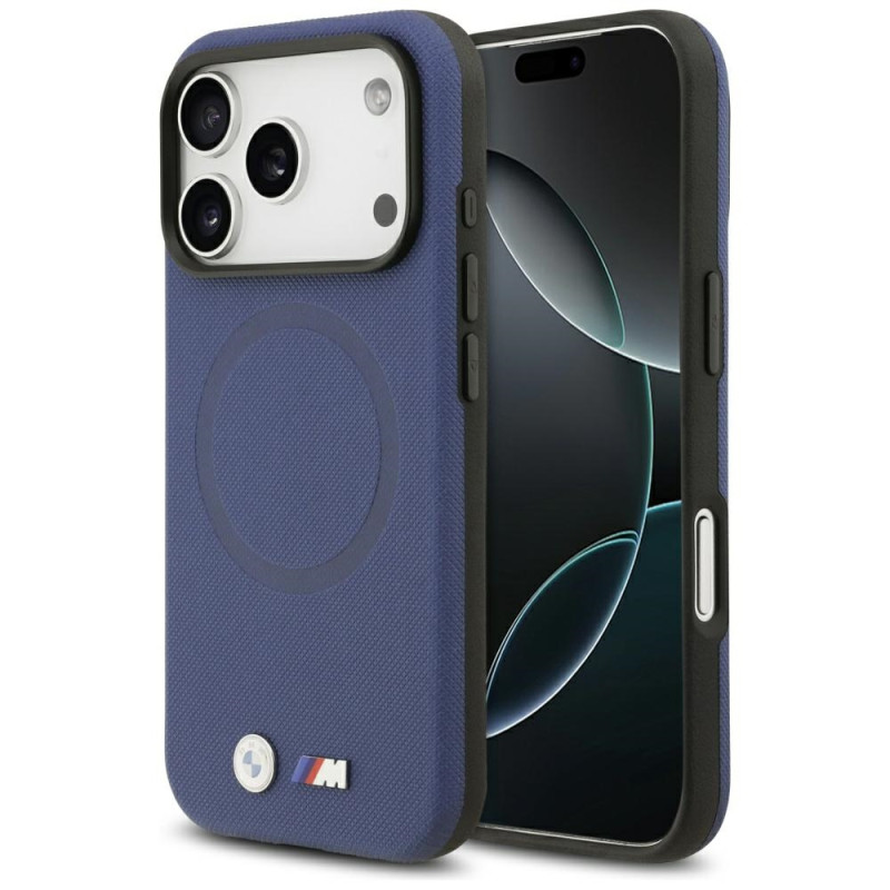 BMW M FW Metal Logo kovové pouzdro MagSafe na iPhone 17 Pro - tmavě modré