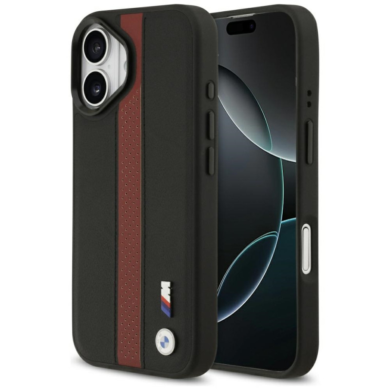 BMW M Perforated Stripe Logo pouzdro MagSafe na iPhone 17 - červené