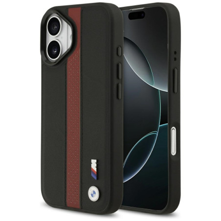 BMW M Perforated Stripe Logo pouzdro MagSafe na iPhone 17 - červené