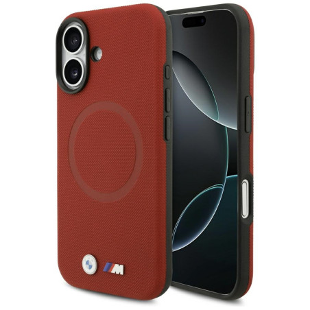 BMW pouzdro M FW Metal Logo MagSafe pro iPhone 17 – červené