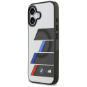 BMW pouzdro M IML Metal Buttons Tricolor Lines MagSafe pro iPhone 17 – šedé