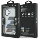 BMW pouzdro M IML Metal Buttons Tricolor Lines MagSafe pro iPhone 17 – šedé