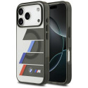BMW pouzdro M IML Metal Buttons Tricolor Lines MagSafe pro iPhone 17 Pro Max – šedé